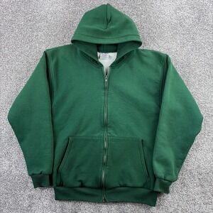 Vintage Pluma Thermal Lined Hoodie Mens Medium Green Full Zip Heavyweight